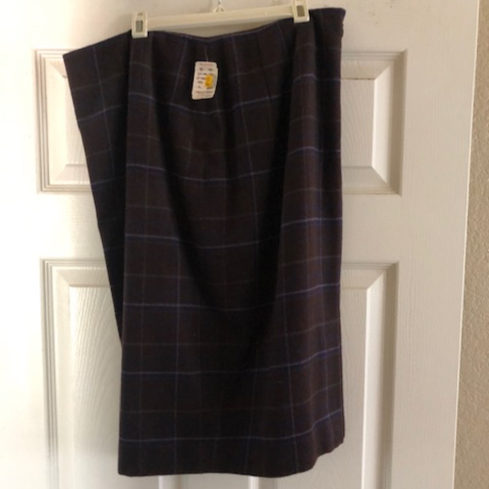 Linda Allard Ellen Tracy Plaid Skirt